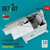   ResKit Models P-47D-10/11 Thunderbolt cockpit (Detailed edition) for MiniArt kit (3D Printed) 1:48 (RSU48-0564)