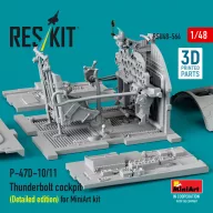   ResKit Models P-47D-10/11 Thunderbolt cockpit (Detailed edition) for MiniArt kit (3D Printed) 1:48 (RSU48-0564)