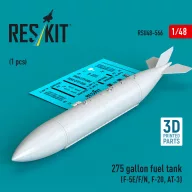   ResKit Models 275 gallon fuel tank (F-5E/F/N, F-20, AT-3) (1 pcs) (3D Printed) 1:48 (RSU48-0566)
