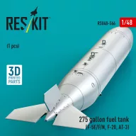   ResKit Models 275 gallon fuel tank (F-5E/F/N, F-20, AT-3) (1 pcs) (3D Printed) 1:48 (RSU48-0566)