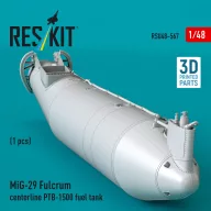   ResKit Models MiG-29 Fulcrum centerline PTB-1500 fuel tank (1 pcs) (3D Printed) 1:48 (RSU48-0567)