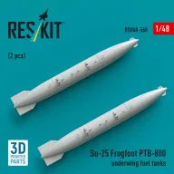   ResKit Models Su-25 Frogfoot PTB-800 underwing fuel tanks (2 pcs) (3D Printed) 1:48 (RSU48-0568)