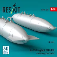   ResKit Models Su-25 Frogfoot PTB-800 underwing fuel tanks (2 pcs) (3D Printed) 1:48 (RSU48-0568)
