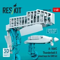   ResKit Models A-10A/C Thunderbolt II wheel bays (3D Printed) for Great Wall Hobby 1:48 (RSU48-0570)