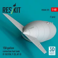   ResKit Models 150 gallon centerline fuel tank (F-5E/F/N, F-20, AT-3) (1 pcs) (3D Printed) 1:48 (RSU48-0575)