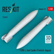   ResKit Models 1200 L fuel tanks French Jaguar (2 pcs) (3D Printed) 1:48 (RSU48-0577)