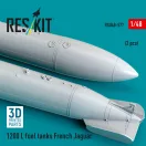 ResKit Models 1200 L fuel tanks French Jaguar (2 pcs) (3D Printed) 1:48 (RSU48-0577)