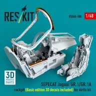   ResKit Models SEPECAT Jaguar GR.1/GR.1A cockpit (Basic edition 3D decals included) (3D Printed) for Airfix 1:48 (RSU48-0580)