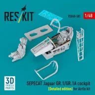   ResKit Models SEPECAT Jaguar GR.1/GR.1A cockpit (Detailed edition) (3D Printed) for Airfix 1:48 (RSU48-0581)