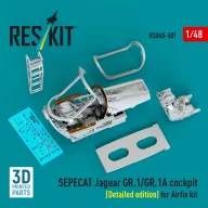   ResKit Models SEPECAT Jaguar GR.1/GR.1A cockpit (Detailed edition) (3D Printed) for Airfix 1:48 (RSU48-0581)