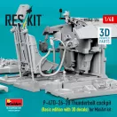 ResKit Models P-47D-26-28 Thunderbolt cockpit (Basic edition with 3D decals) for MiniArt kit (3D Printed) 1:48 (RSU48-0586)