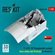   ResKit Models P-47D-30 Thunderbolt cockpit (Basic edition with 3D decals) for MiniArt kit (3D Printed) 1:48 (RSU48-0588)