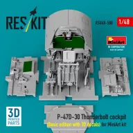   ResKit Models P-47D-30 Thunderbolt cockpit (Basic edition with 3D decals) for MiniArt kit (3D Printed) 1:48 (RSU48-0588)