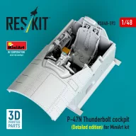   ResKit Models P-47N Thunderbolt cockpit (Detailed edition) for MiniArt kit (3D Printed) 1:48 (RSU48-0593)