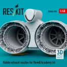 ResKit Models Rafale exhaust nozzles for Revell/Academy kit (3D Printed) 1:48 (RSU48-0595)