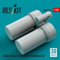   ResKit Models Rafale exhaust nozzles for HobbyBoss kit (3D Printed) 1:48 (RSU48-0596)