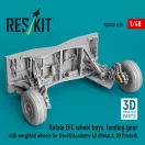 ResKit Models Rafale B/C wheel bays, landing gear with weighted wheels (3D Printed) Revell / Academy 1:48 (RSU48-0635)