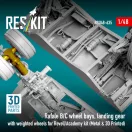 ResKit Models Rafale B/C wheel bays, landing gear with weighted wheels (3D Printed) Revell / Academy 1:48 (RSU48-0635)