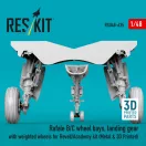 ResKit Models Rafale B/C wheel bays, landing gear with weighted wheels (3D Printed) Revell / Academy 1:48 (RSU48-0635)