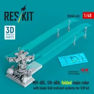   ResKit Models MH-60L, UH-60A, folded main rotor with blade fold restraint systems (3D Printed) for ICM 1:48 (RSU48-0645)