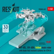   ResKit Models MH-60L, UH-60A, folded main rotor with blade fold restraint systems (3D Printed) for ICM 1:48 (RSU48-0645)