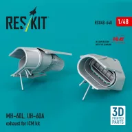   ResKit Models MH-60L, UH-60A exhaust (3D Printed) for ICM 1:48 (RSU48-0648)