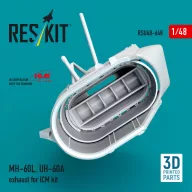   ResKit Models MH-60L, UH-60A exhaust (3D Printed) for ICM 1:48 (RSU48-0648)