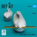 ResKit Models Fuel tanks ??-53 (2 pcs) (3D Printed) 1:72 (RSU72-0008)