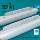 ResKit Models Fuel tanks ??-53 (2 pcs) (3D Printed) 1:72 (RSU72-0008)