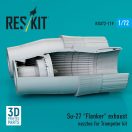 ResKit Models Su-27 Flanker exhaust nozzles for Trumpeter kit (3D Printed) 1:72 (RSU72-0119)
