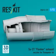  ResKit Models Su-27 Flanker exhaust nozzles for Trumpeter kit (3D Printed) 1:72 (RSU72-0119)