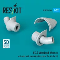   ResKit Models HC.2 Westland Wessex exhaust and transmission cover (3D Printed) for Airfix 1:72 (RSU72-0145)