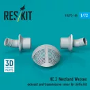 ResKit Models HC.2 Westland Wessex exhaust and transmission cover (3D Printed) for Airfix 1:72 (RSU72-0145)