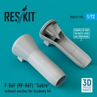   ResKit Models F-86F (RF-86F) Sabre exhaust nozzles for Academy kit (3D Printed) 1:72 (RSU72-0194)