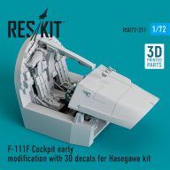   ResKit Models F-111F Cockpit early modification with 3D decals for Hasegawa kit (3D Printed) 1:72 (RSU72-0211)