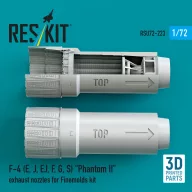   ResKit Models F-4 (E, J, EJ, F, G, S) Phantom II exhaust nozzles for Finemolds kit (3D Printed) 1:72 (RSU72-0223)