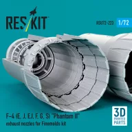   ResKit Models F-4 (E, J, EJ, F, G, S) Phantom II exhaust nozzles for Finemolds kit (3D Printed) 1:72 (RSU72-0223)