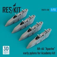   ResKit Models AH-64 Apache early pylons for Academy kit (3D Printed) 1:72 (RSU72-0228)