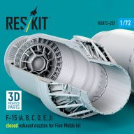   ResKit Models F?15 Eagle/Strike Eagle (A,B,C,D,E early,J) F100-PW-220 closed exhaust nozzles for Fine Molds kit (3D Printed) 1:72 (RSU72-0237)