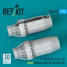 ResKit Models F?15 Eagle/Strike Eagle (A,B,C,D,E early,J) F100-PW-220 closed exhaust nozzles for Fine Molds kit (3D Printed) 1:72 (RSU72-0237)