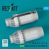   ResKit Models F?15 Eagle/Strike Eagle (A,B,C,D,E early,J) F100-PW-220 closed exhaust nozzles for Fine Molds kit (3D Printed) 1:72 (RSU72-0237)