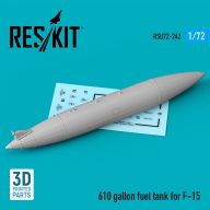   ResKit Models 610 gallon fuel tank for F-15 (1 pcs) (3D Printed) 1:72 (RSU72-0242)