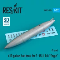   ResKit Models 610 gallon fuel tank for F-15(J, DJ) Eagle (3D Printed) 1:72 (RSU72-0251)