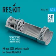   ResKit Models Mirage 2000 exhaust nozzle for DreamModel kit (3D Printed) 1:72 (RSU72-0256)