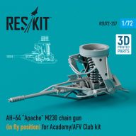   ResKit Models AH-64 Apache M230 chain gun (in fly position) for Academy / AFV Club kit (3D Printed) 1:72 (RSU72-0257)