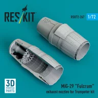   ResKit Models MiG-29 Fulcrum exhaust nozzles for Trumpeter kit (3D Printed) 1:72 (RSU72-0267)