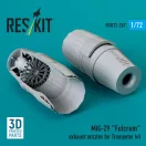 ResKit Models MiG-29 Fulcrum exhaust nozzles for Trumpeter kit (3D Printed) 1:72 (RSU72-0267)
