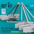 ResKit Models Mi-8 Hip weapon mounting frame with BD3-57KrV for Hobby Boss kit (USSR/UKRAINE Early) (2 pcs) (3D Printed) 1:72 (RSU72-0274)