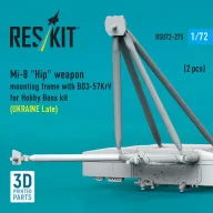   ResKit Models Mi-8 Hip weapon mounting frame with BD3-57KrV for Hobby Boss kit (UKRAINE Late) (2 pcs) (3D Printed) 1:72 (RSU72-0275)