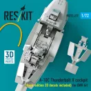 ResKit Models A-10C Thunderbolt II cockpit (Basic edition 3D decals included) (3D Printed) for Great Wall Hobby 1:72 (RSU72-0277)
